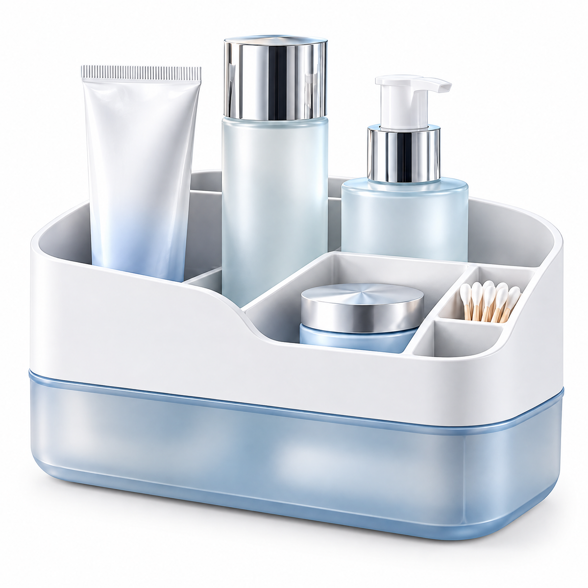 Bathroom Countertop Organizer - white background