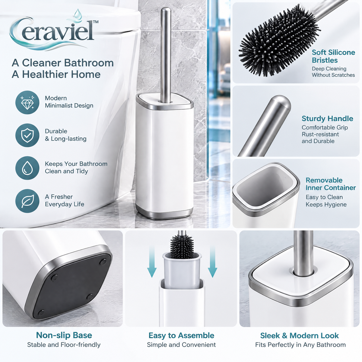 Toilet Brush and Holder - details