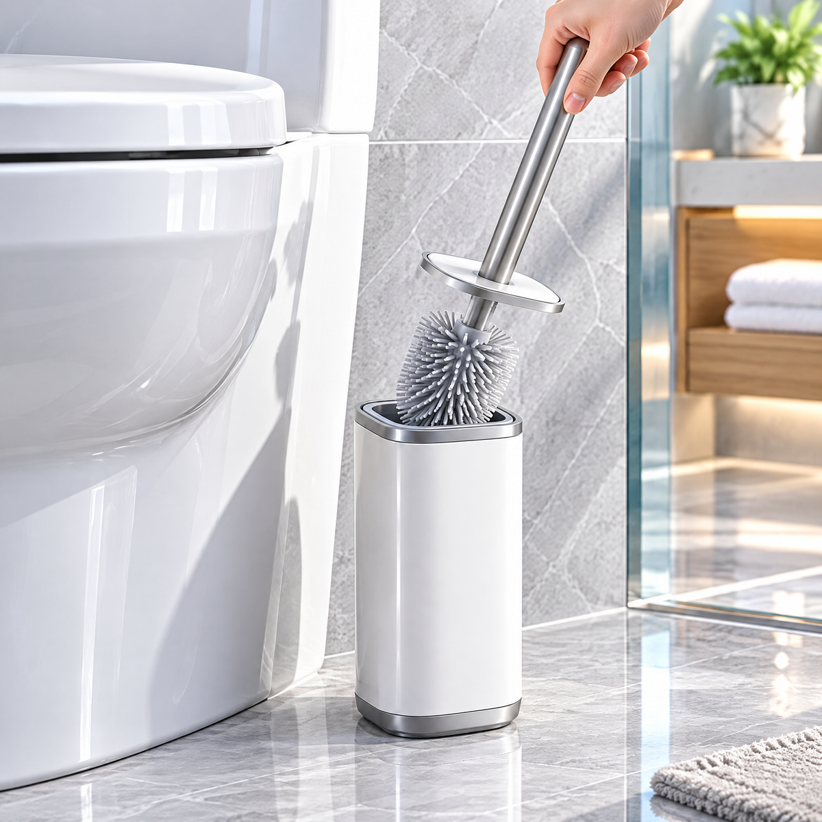 Toilet Brush and Holder - lifestyle